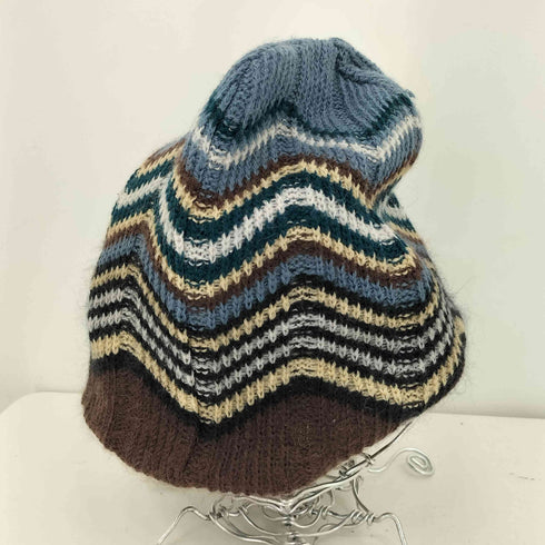 ミッソーニ MISSONI ウェーブデザイン ニットキャップビーニー レディース