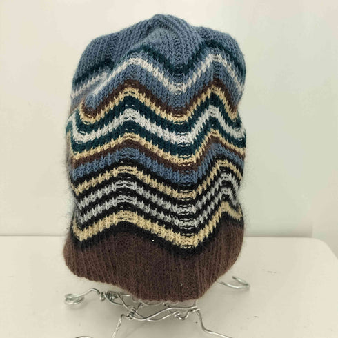 ミッソーニ MISSONI ウェーブデザイン ニットキャップビーニー レディース