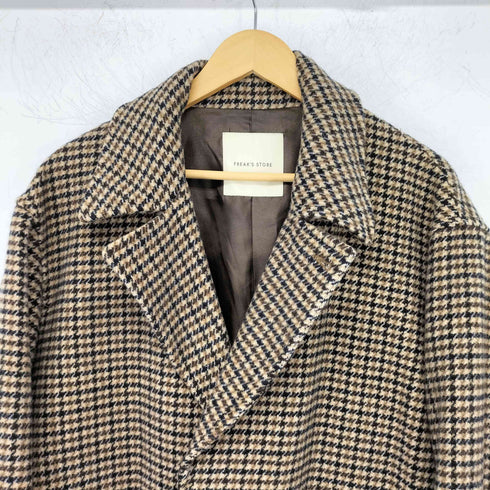 フリークスストア FREAKS STORE 尾州 BISHU ウールチェックオーバーコート メンズ JPN:S