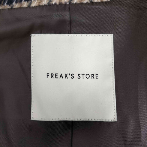 フリークスストア FREAKS STORE 尾州 BISHU ウールチェックオーバーコート メンズ JPN:S