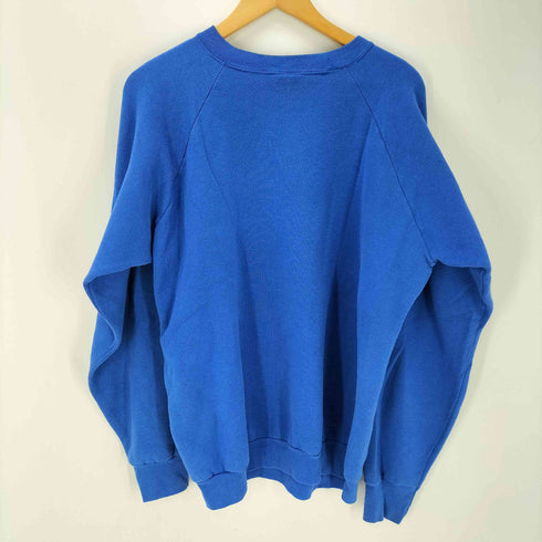 80S FRUIT OF THE LOOM ボディ USA製 水仙 フラワー プリント 裏起毛 ラグランスリーブ スウェット メンズ import:XL
