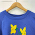 80S FRUIT OF THE LOOM ボディ USA製 水仙 フラワー プリント 裏起毛 ラグランスリーブ スウェット メンズ import:XL