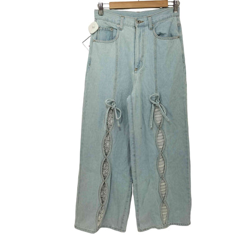 HELLO.SANFRANCISCO レースカットアウトワイドデニムパンツ レディース JPN:M