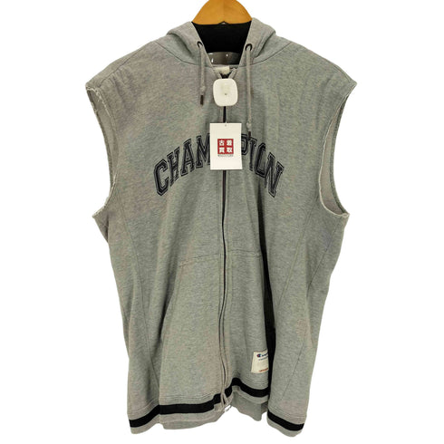 チャンピオン Champion ロゴプリント ノースリーブジップパーカー メンズ JPN:XL