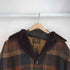 ペンドルトン PENDLETON 70S USA製 チェック くるみボタン ファー ウールコート メンズ
