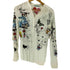 デシグアル Desigual 総柄 スキッパー シャツ ブラウス ハーフボタン プルオーバー レディース import:M