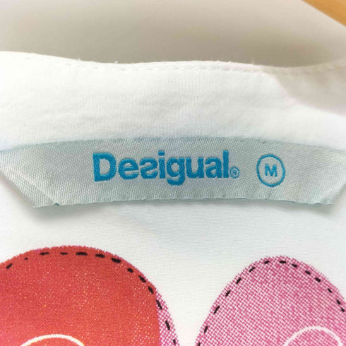 デシグアル Desigual 総柄 スキッパー シャツ ブラウス ハーフボタン プルオーバー レディース import:M