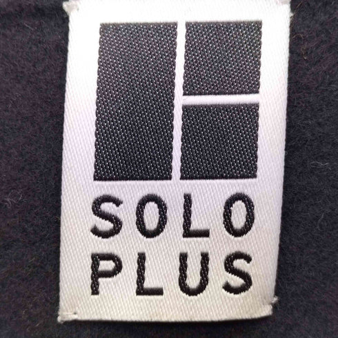 SOLO PLUS リブニット切替 ボタンレス ノーカラー コート レディース 40