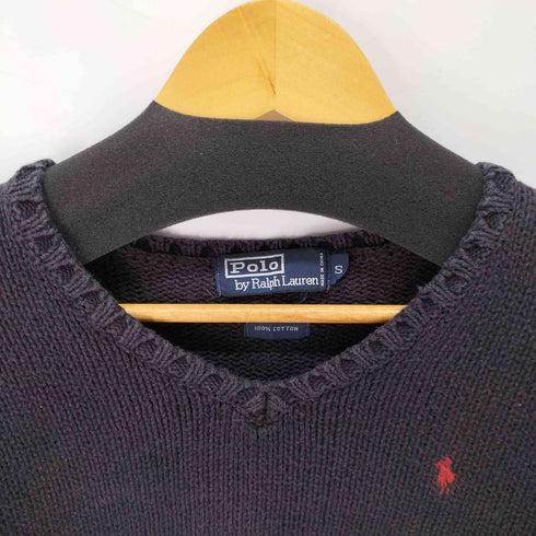 ポロバイラルフローレン Polo by RALPH LAUREN ポニー刺繍 Vネック コットンニット メンズ import:S