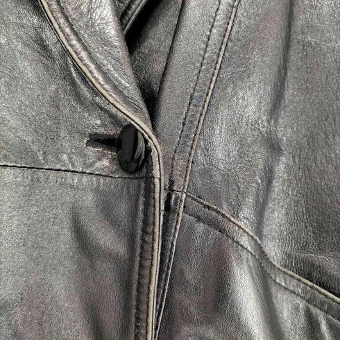 ラムレザーダブルブレストショートコート レディース F