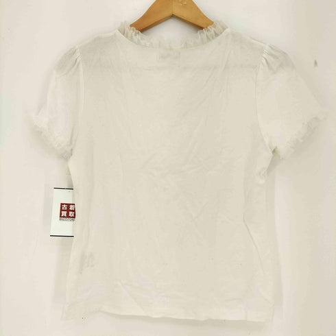 クレージュ courreges フリルネック チュール半袖カットソー レディース 40