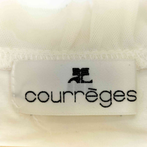 クレージュ courreges フリルネック チュール半袖カットソー レディース 40