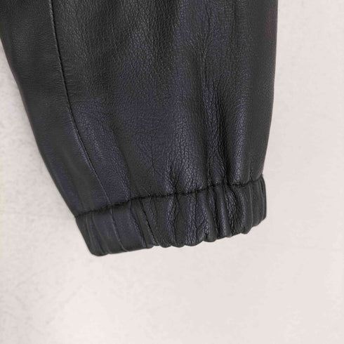 アンクライン ANNE KLEIN ラムレザーノーカラージャケット レディース