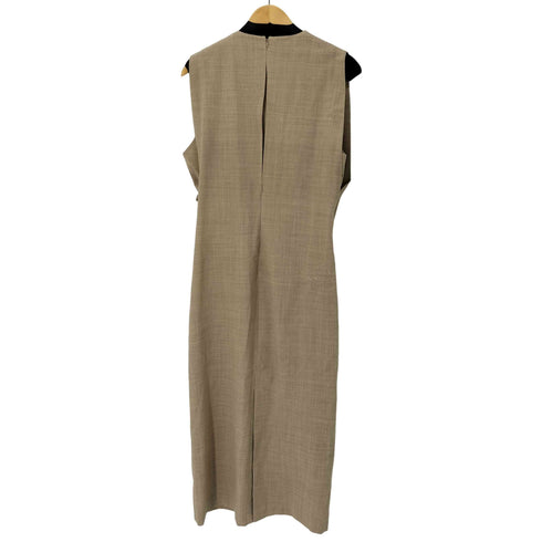 ザラ ZARA プリーツ入りミディ丈ワンピース レディース import:L