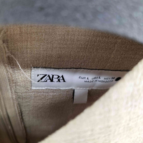 ザラ ZARA プリーツ入りミディ丈ワンピース レディース import:L