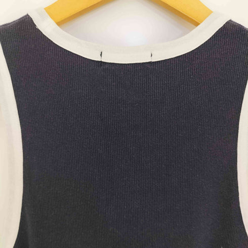 バーバリーブラックレーベル BURBERRY BLACK LABEL ロゴ刺繍 ノースリーブタンクトップ レディース 3
