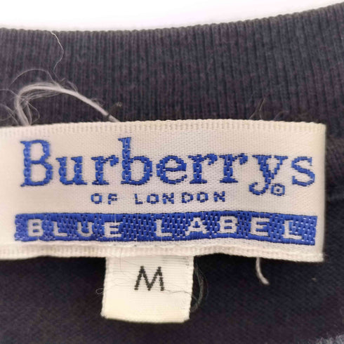 バーバリーズ BURBERRYS BLUE LABEL ロゴ刺繍 クルーネックカットソー レディース JPN:M