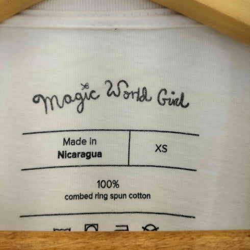 Magic World Girl アートプリント クルーネックカットソー レディース import:XS