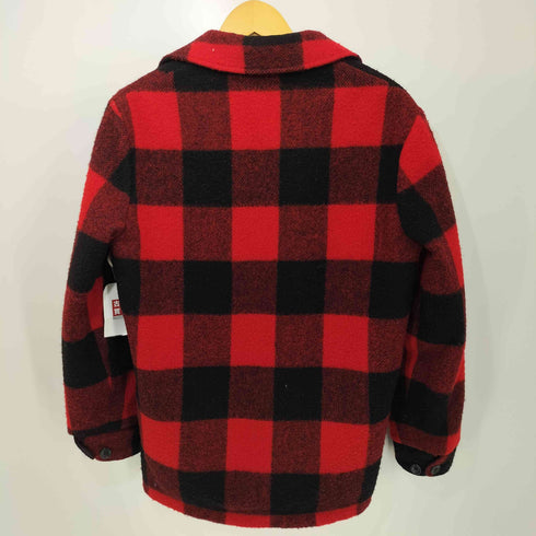 ウールリッチ WOOLRICH 80-90s チェック柄 裏地ボア ジップアップ ウールジャケット メンズ import:S