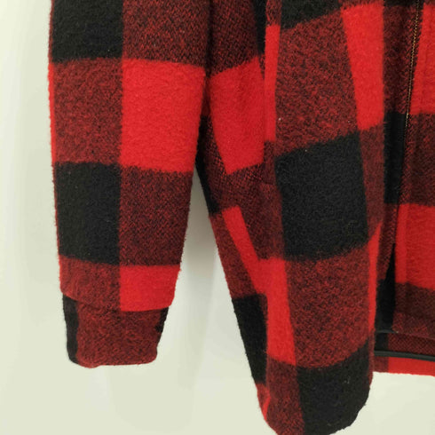 ウールリッチ WOOLRICH 80-90s チェック柄 裏地ボア ジップアップ ウールジャケット メンズ import:S