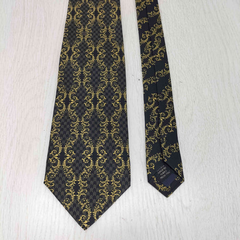 ジャンニヴェルサーチ GIANNI VERSACE イタリア製 総柄シルクネクタイ メンズ