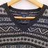 ノーティカ NAUTICA 90-00s ノルディック柄 Vネック ウールニット メンズ import:L