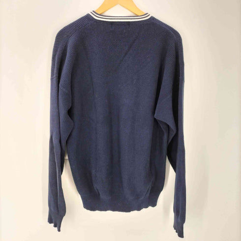 エディーバウアー Eddie Bauer 90-00S 白タグ プルオーバー Vネック リブ ニット セーター メンズ import:M