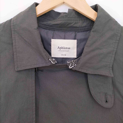 Aphlotus クロップド丈 スタンドカラー ミリタリー トレンチコート レディース JPN:M