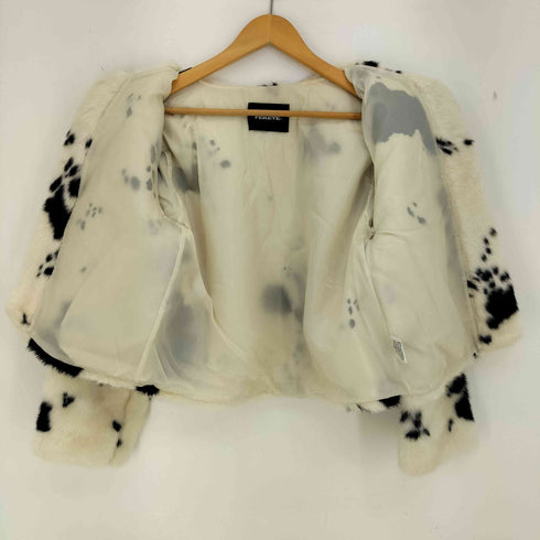 フェケテ FEKETE NO-COLLAR COW FUR JACKET レディース