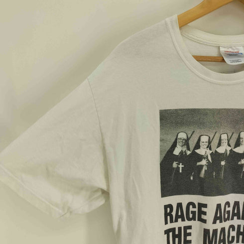 00S Hanesボディ Nuns and Guns シスター 銃 プリント バンド Tシャツ コピーライト2008年 メンズ import:M