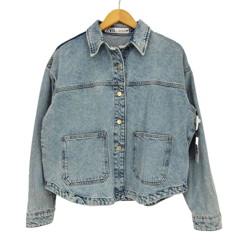 ザラ ZARA オーバーサイズ コットン デニムジャケット レディース import:S