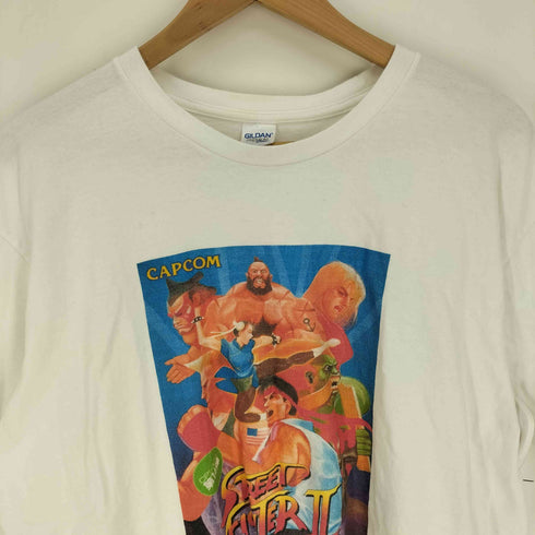 GILDANボディ 格闘ゲーム キャラクター プリント S/S Tシャツ メンズ