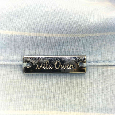 ミラオーウェン Mila Owen ストライプ コットン ビックシルエットシャツ レディース JPN:0