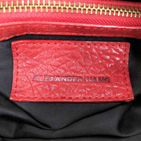 アレキサンダーワン Alexander Wang ロッキー レッド スタッズレザーハンドバッグ レディース