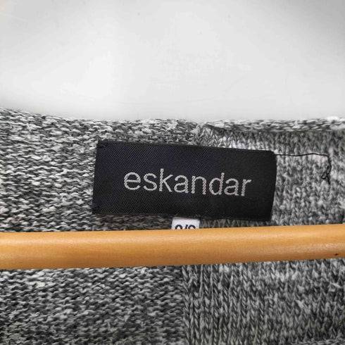 eskandar 00S 平面パターン 霜降り プルオーバー スキッパー ニット セーター メンズ import:S