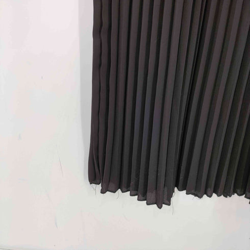 ザラ ZARA スムース プリーツ 異素材 切替 ノースリーブ ワンピース レディース import:M