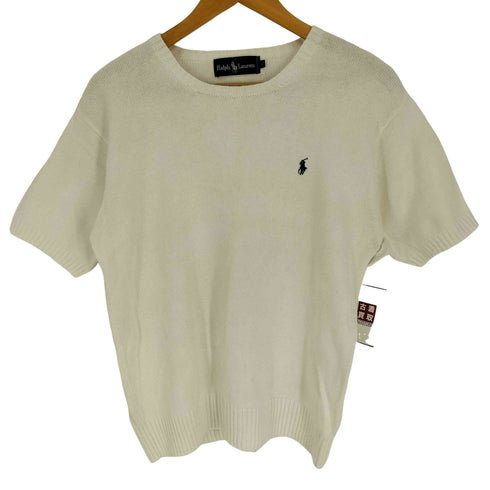 ラルフローレン RALPH LAUREN ポニー刺繍 コットン S/S ニット セーター レディース import:L