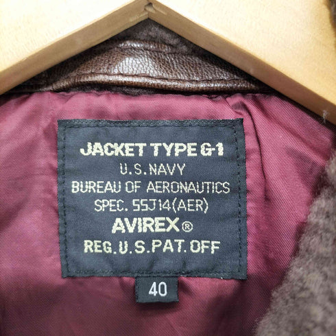アヴィレックス AVIREX G-1 FIGHTING 33 REVIVAL GOAT LEATHER メンズ 40