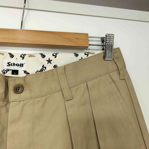 ショット Schott TC DOUBLE PLEATED WIDE PANTS メンズ L