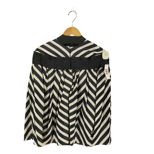 DRESS33 ストライプ コットンポリ ケープ ジャケット レディース