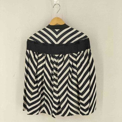 DRESS33 ストライプ コットンポリ ケープ ジャケット レディース