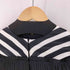 DRESS33 ストライプ コットンポリ ケープ ジャケット レディース
