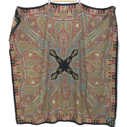 エトロ ETRO イタリア製 ウールシルク ペイズリー 大判スカーフ レディース