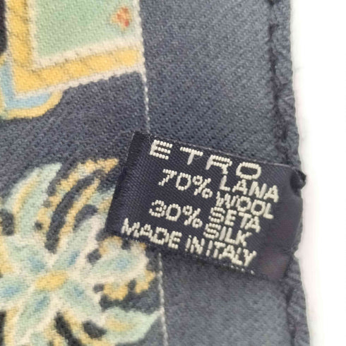 エトロ ETRO イタリア製 ウールシルク ペイズリー 大判スカーフ レディース
