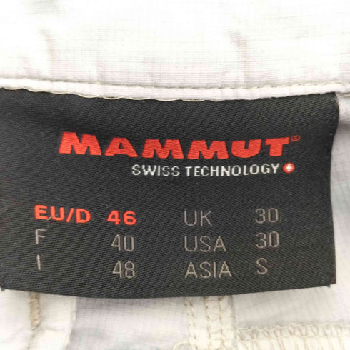 マムート MAMMUT ロゴ刺繍 ナイロン 七分丈 カーゴショートパンツ ショーツ メンズ JPN:S