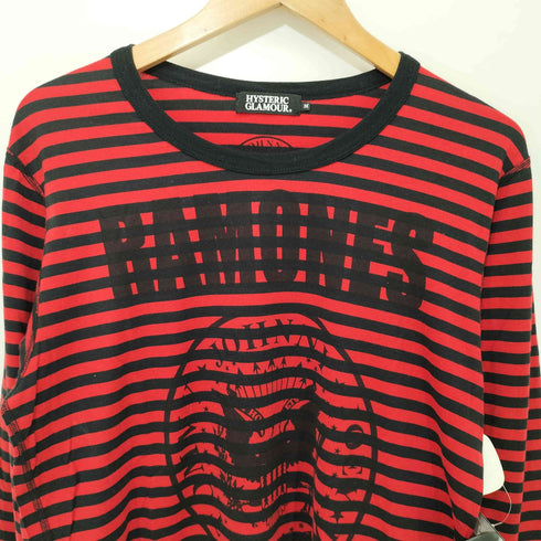 ヒステリックグラマー HYSTERIC GLAMOUR RAMONES BORDER LS TEE メンズ JPN:M