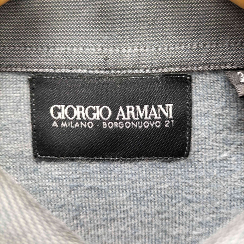 ジョルジオアルマーニ Giorgio Armani 90S イタリア製 黒タグ L/S ドレス シャツ メンズ 38/15
