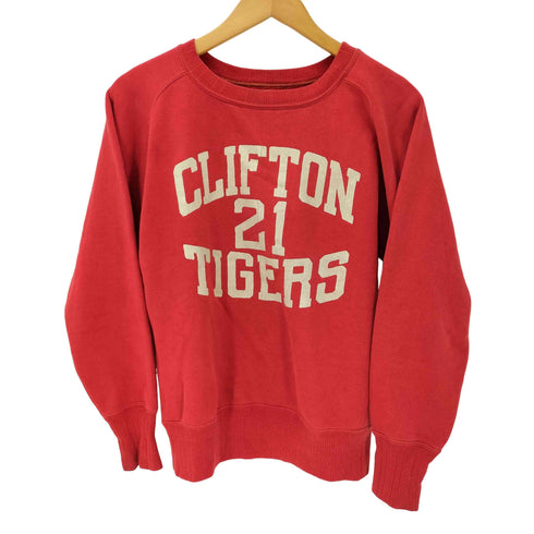ジョーマッコイ JOE McCOY TOYS McCOY 旧タグ BALL PARK CLIFTON 21 TIGERS 3段 プリント フリーダムスリーブ スウェット メンズ 36