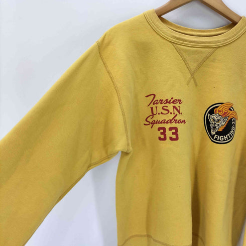 バズリクソンズ BUZZ RICKSONS はめ込み Vガゼット プリント スウェット ロングリブ メンズ JPN:M