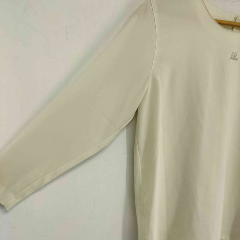 クレージュ courreges ロゴラインストーン付き バックボタンブラウス レディース 9R